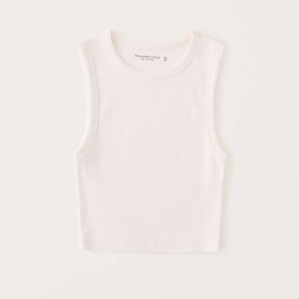 Abercrombie & Fitch Cropped Crew Essential Tank